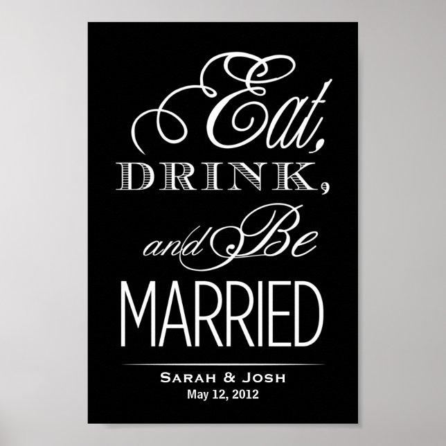 Ät, dryck, vara gift poster (Framsidan)