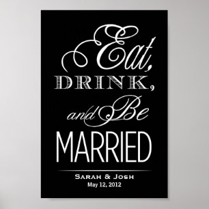 Ät, dryck, vara gift poster