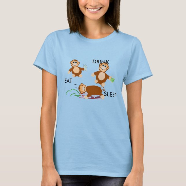 Ät, dryck, viloläge tee shirt (Framsida)