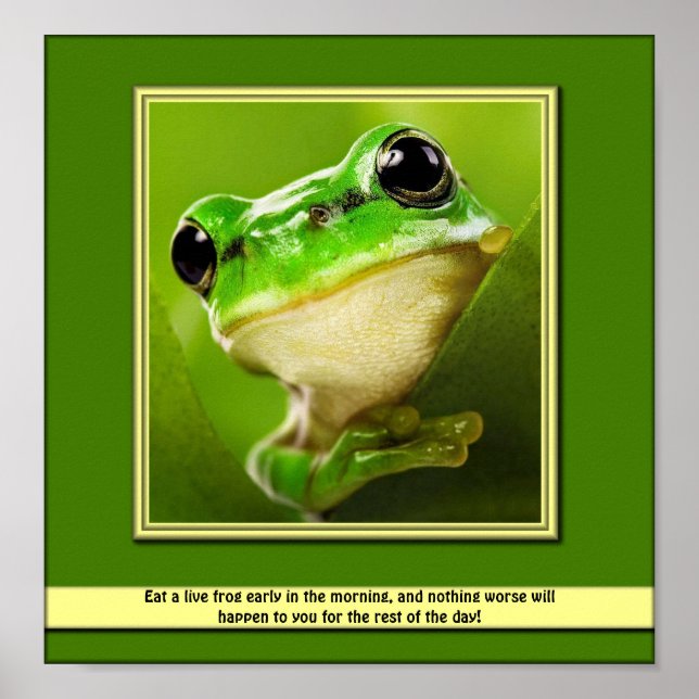 Ät en levande groda Poster (Framsidan)