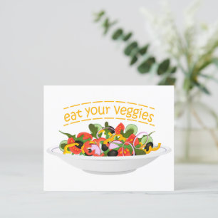 Ät era Veggies Citat färsk salladskål