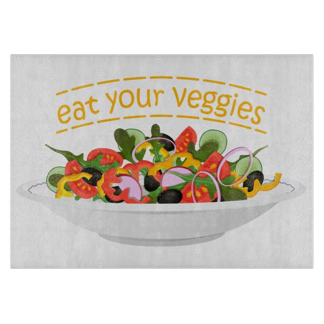 Ät era Veggies Citat färsk salladskål (Framsidan)
