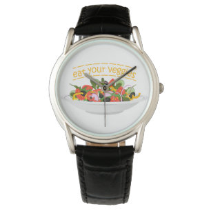 Ät era Veggies Citat färsk salladskål Armbandsur