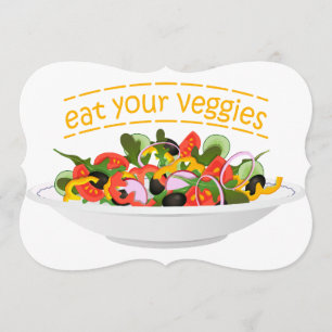 Ät era Veggies Citat färsk salladskål Program
