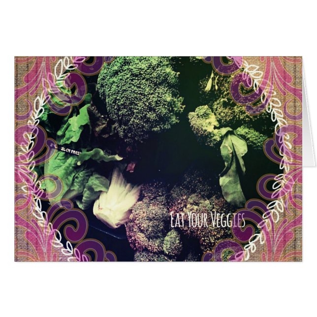 Ät era Veggies Hälsningskort (Framsidan Horizontal)