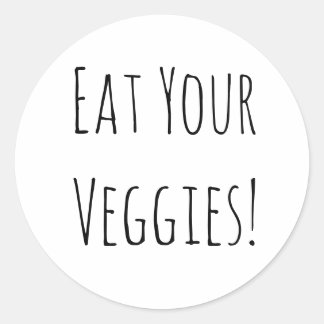 Ät era Veggies! Runt Klistermärke