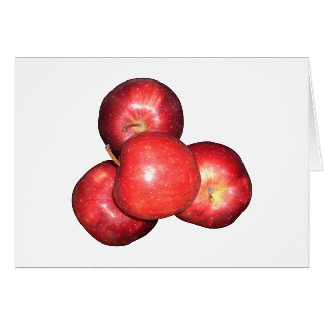 Ät ett äpple och gå till sängs hälsningskort (Framsidan Horizontal)