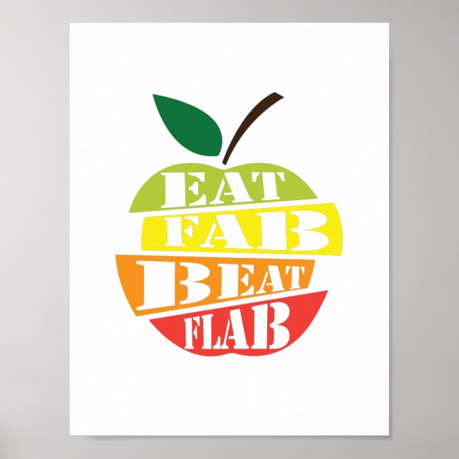 Ät fantastiskt, besegra det flabbiga citatdesign poster (Framsidan)