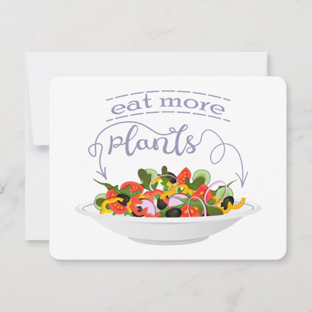 Ät fler plantor färsk sallad-motivationsstämpel (Framsida)