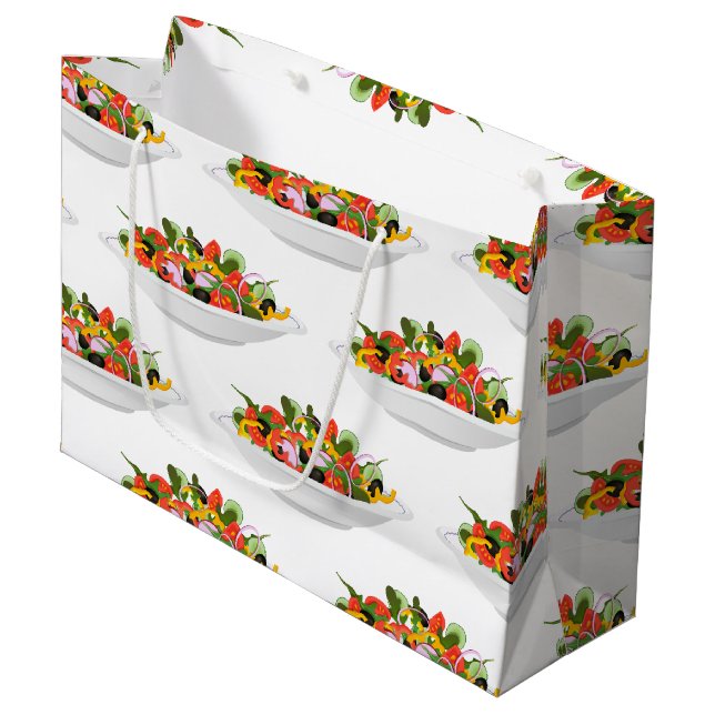 Ät fler plantor färsk sallad-motivationsstämpel (Framsidan Vinklad)