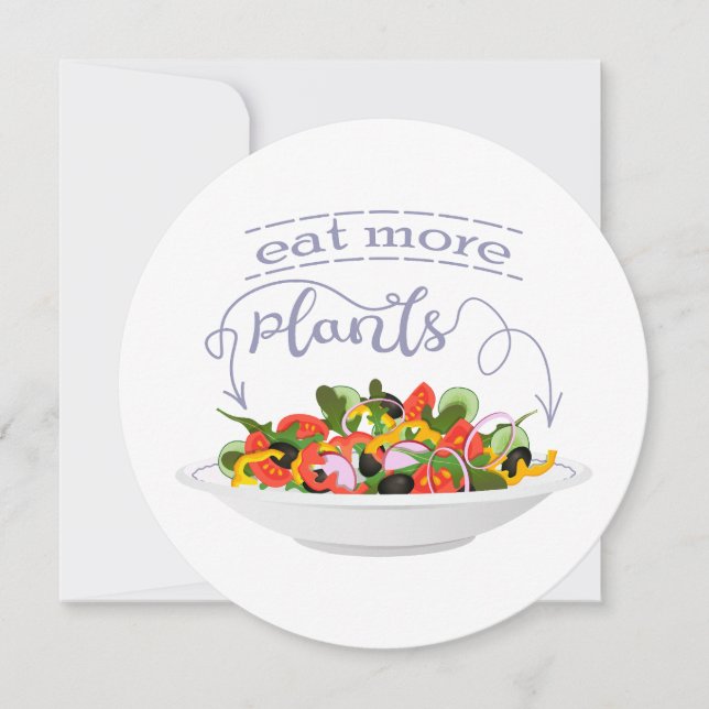 Ät fler plantor färsk sallad-motivationsstämpel (Framsida)