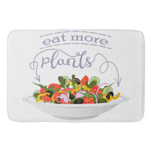 Ät fler plantor färsk sallad-motivationsstämpel badrumsmatta