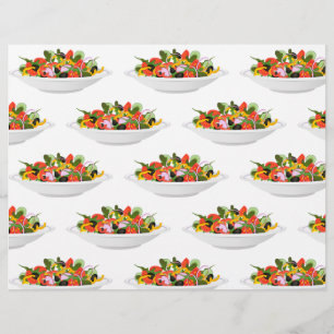 Ät fler plantor färsk sallad-motivationsstämpel brevhuvud