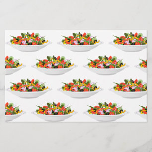 Ät fler plantor färsk sallad-motivationsstämpel brevpapper