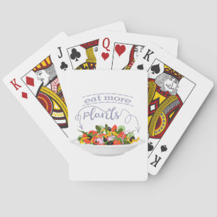 Ät fler plantor färsk sallad-motivationsstämpel casinokort