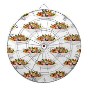 Ät fler plantor färsk sallad-motivationsstämpel darttavla