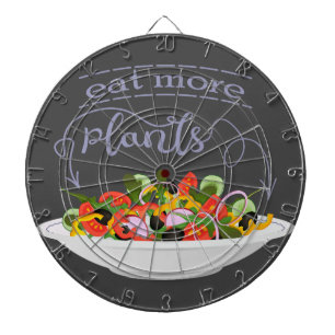 Ät fler plantor färsk sallad-motivationsstämpel darttavla