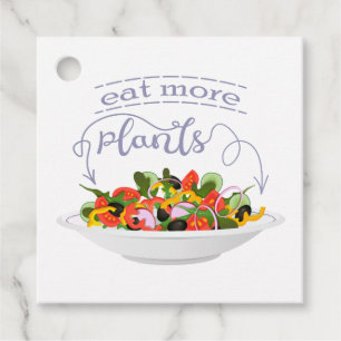 Ät fler plantor färsk sallad-motivationsstämpel gåvor etiketter