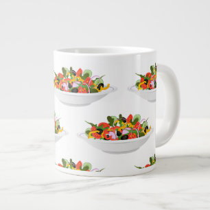 Ät fler plantor färsk sallad-motivationsstämpel jumbo mugg