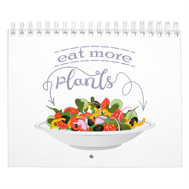 Ät fler plantor färsk sallad-motivationsstämpel kalender (Omslag)