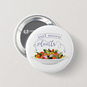 Ät fler plantor färsk sallad-motivationsstämpel knapp