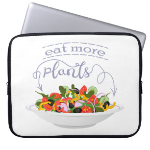 Ät fler plantor färsk sallad-motivationsstämpel laptop fodral