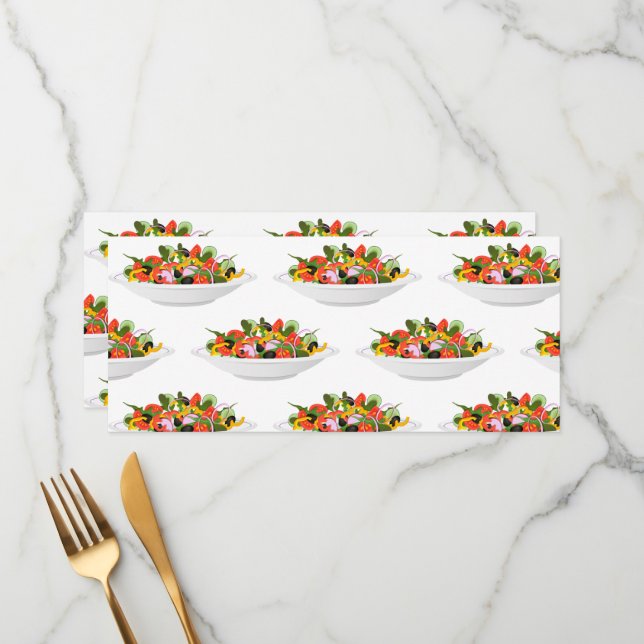 Ät fler plantor färsk sallad-motivationsstämpel meny (Fram/Back In Situ)