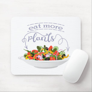 Ät fler plantor färsk sallad-motivationsstämpel musmatta