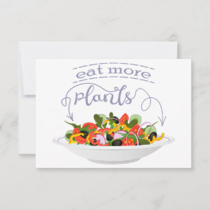 Ät fler plantor färsk sallad-motivationsstämpel OSA kort