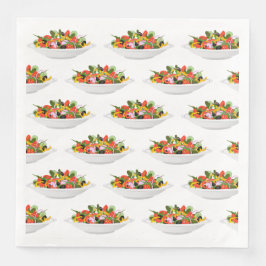 Ät fler plantor färsk sallad-motivationsstämpel pappersservett