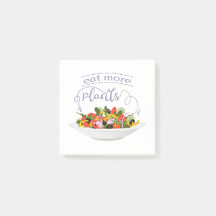Ät fler plantor färsk sallad-motivationsstämpel post-it block