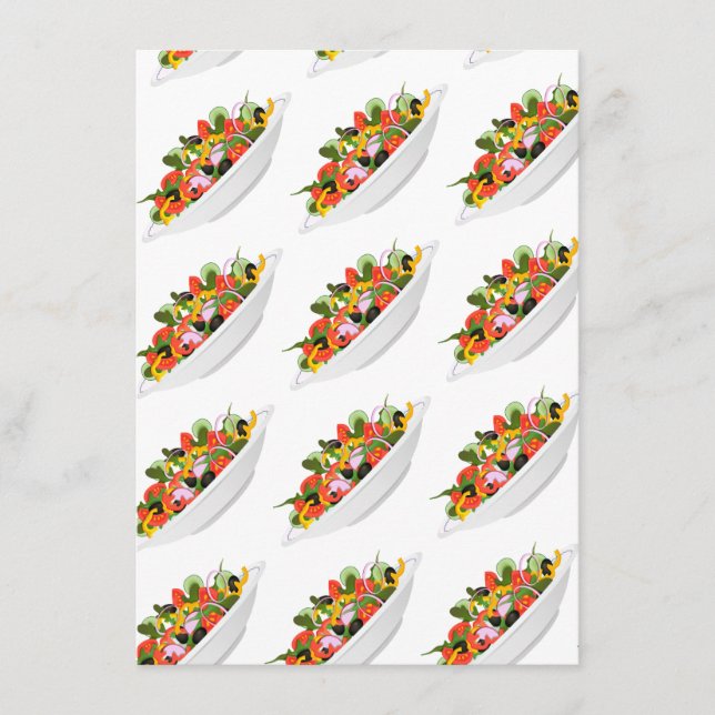 Ät fler plantor färsk sallad-motivationsstämpel rådkort (Framsida)