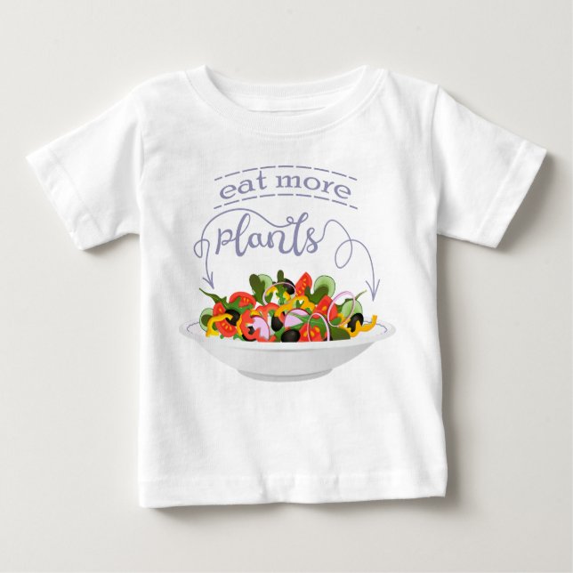 Ät fler plantor färsk sallad-motivationsstämpel t shirt (Framsida)