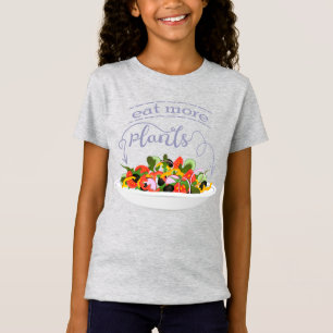 Ät fler plantor färsk sallad-motivationsstämpel t shirt