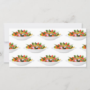 Ät fler plantor färsk sallad-motivationsstämpel tack kort