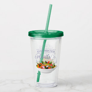 Ät fler plantor färsk sallad-motivationsstämpel take away mugg