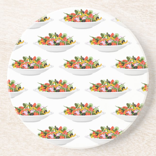 Ät fler plantor färsk sallad-motivationsstämpel underlägg (Framsidan)