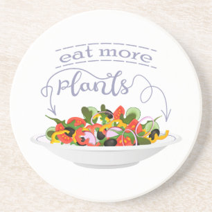 Ät fler plantor färsk sallad-motivationsstämpel underlägg