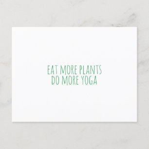 Ät fler växter gör mer yoga-vegan-vegetarian-yoga vykort