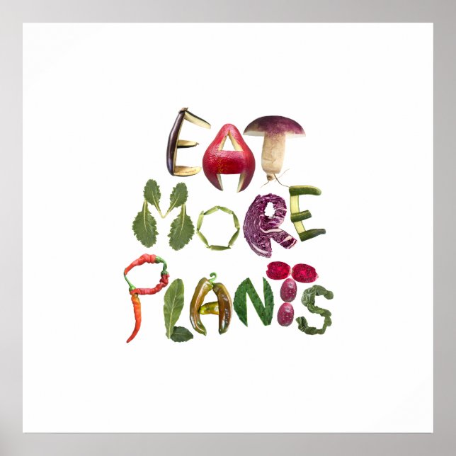 Ät fler växter - Hälsosam påminnelse Poster (Framsidan)