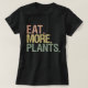 Ät fler växter Retro Vintage Vegetarian Black T Shirt (Design framsida)