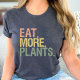 Ät fler växter Retro Vintage Vegetarian Black T Shirt (Eat More Plants Retro Vintage Vegetarian Black T-Shirt)