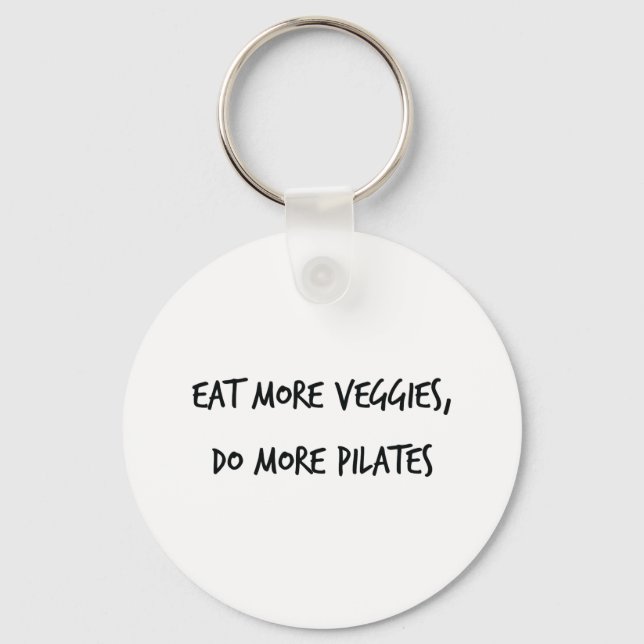 Ät fler Veggies gör fler pilater Vegetarian Vegan Nyckelring (Framsida)