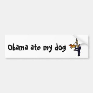 Åt för AP Obama min hund Bildekal
