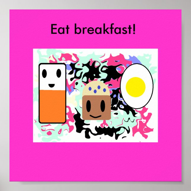 "Ät frukost!" Poster (Framsidan)