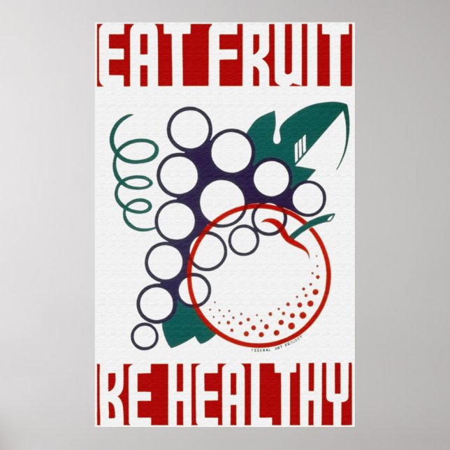 Ät frukt, var hälsosam Poster (Framsidan)