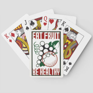 Ät frukt - var hälsosam - WPA-Poster - marknadsför Casinokort