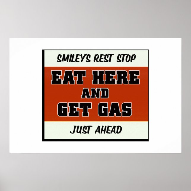 Ät här och hämta gas poster (Framsidan)