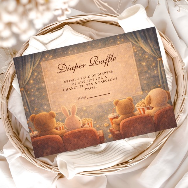 At Home Movie Night Diapper Raffle Tilläggskort (Skapare uppladdad)