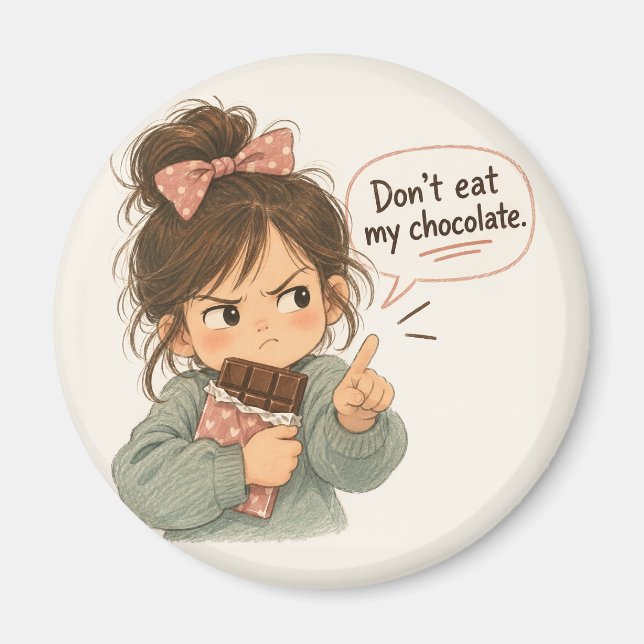 Ät inte min choklad magnet (Framsidan)